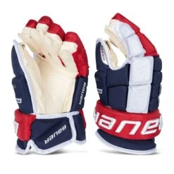 Bauer Pro Series Senior Hockey Gloves -Hockey Equipment Shop bauer gloves bauer pro series senior hockey gloves navy red white 14 28743836991554