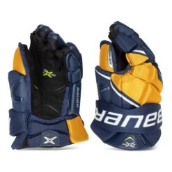 Bauer Vapor 2X Pro Senior Hockey Gloves -Hockey Equipment Shop bauer gloves bauer vapor 2x pro senior hockey gloves navy gold 13 28743796555842