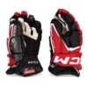 CCM Jetspeed FT6 Pro Junior Hockey Gloves -Hockey Equipment Shop ccm gloves ccm jetspeed ft6 pro junior hockey gloves black red white 11 30398000398402
