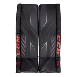 CCM Axis Senior Goalie Leg Pads -Hockey Equipment Shop ccm leg pads ccm axis senior goalie leg pads black black red 35 1 5 28744295252034