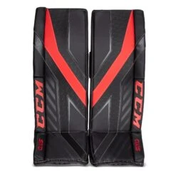 CCM Axis Senior Goalie Leg Pads -Hockey Equipment Shop ccm leg pads ccm axis senior goalie leg pads black red black 33 1 5 28744295317570