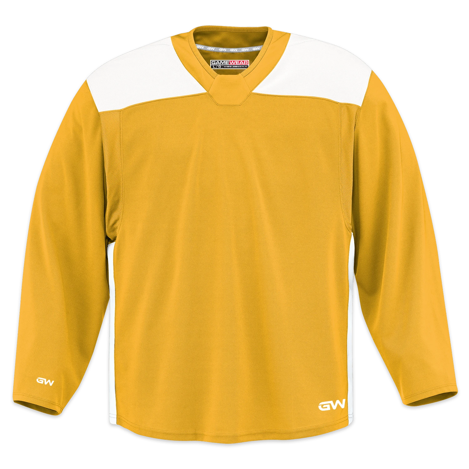 GameWear GW6500 ProLite Series Junior Hockey Practice Jersey - Yellow / White 3 GameWear GW6500 ProLite Series Junior Hockey Practice Jersey - Yellow / White