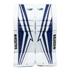 Vaughn Velocity V9 Intermediate Goalie Leg Pads -Hockey Equipment Shop vaughn leg pads vaughn velocity v9 intermediate goalie leg pads white blue 30 2 28744337981506