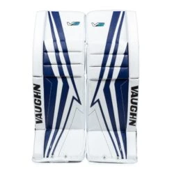 Vaughn Velocity V9 Pro Senior Goalie Leg Pads -Hockey Equipment Shop vaughn leg pads vaughn velocity v9 pro senior goalie leg pads white blue 33 2 28744339095618